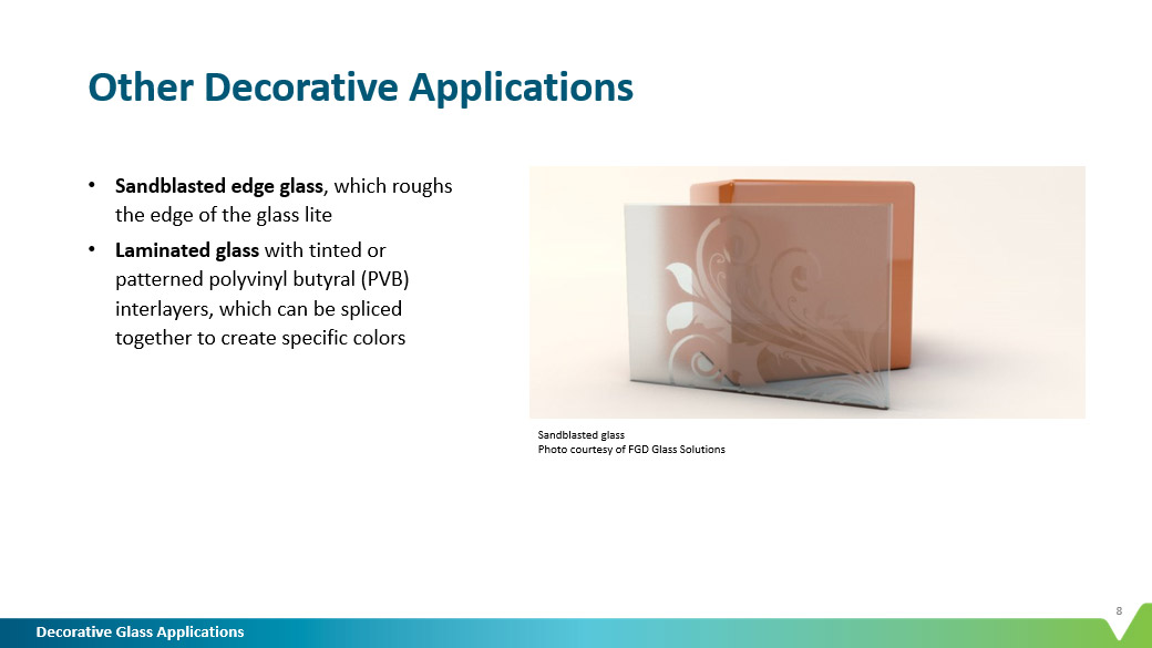 Decorative Glass Applications